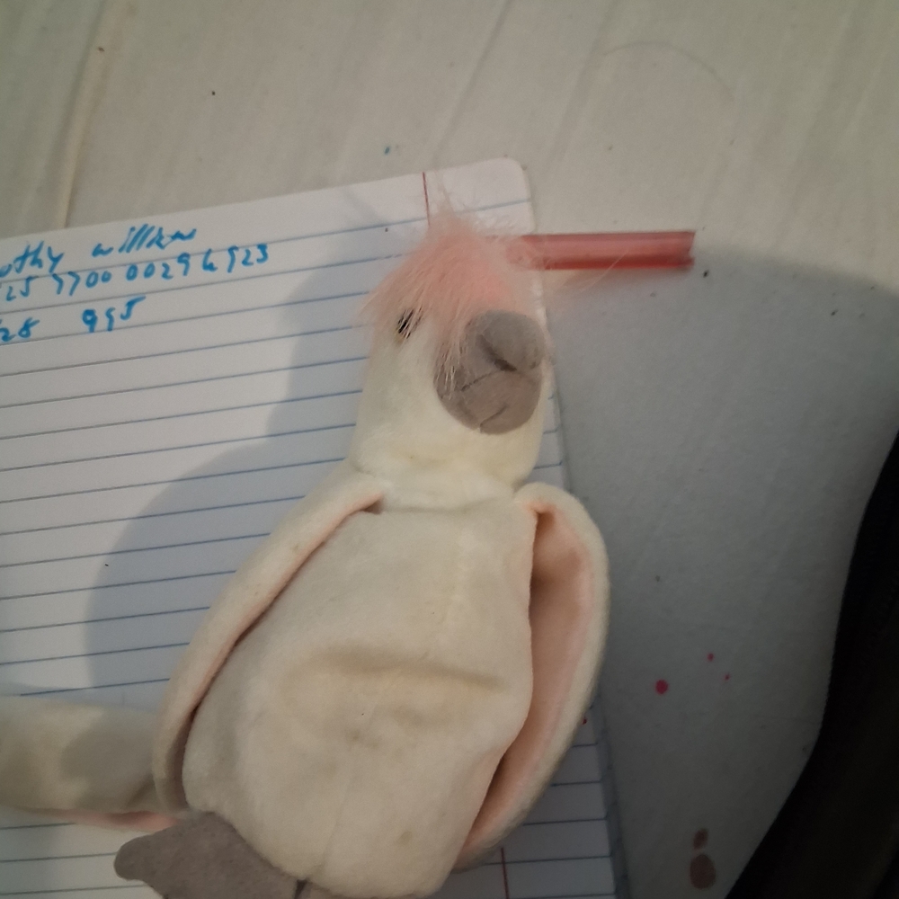 Ty Cream and Pink Bird Plush